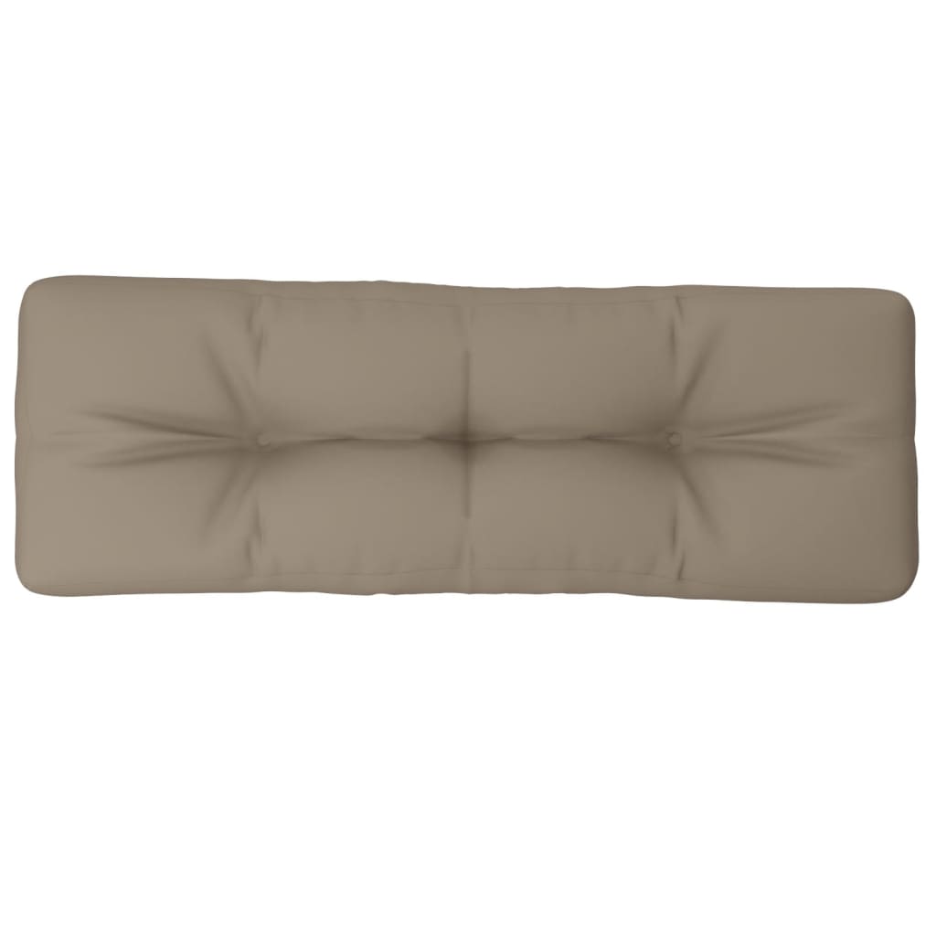 Vidaxl pallet cushion 120x40x12 cm fabric taupe