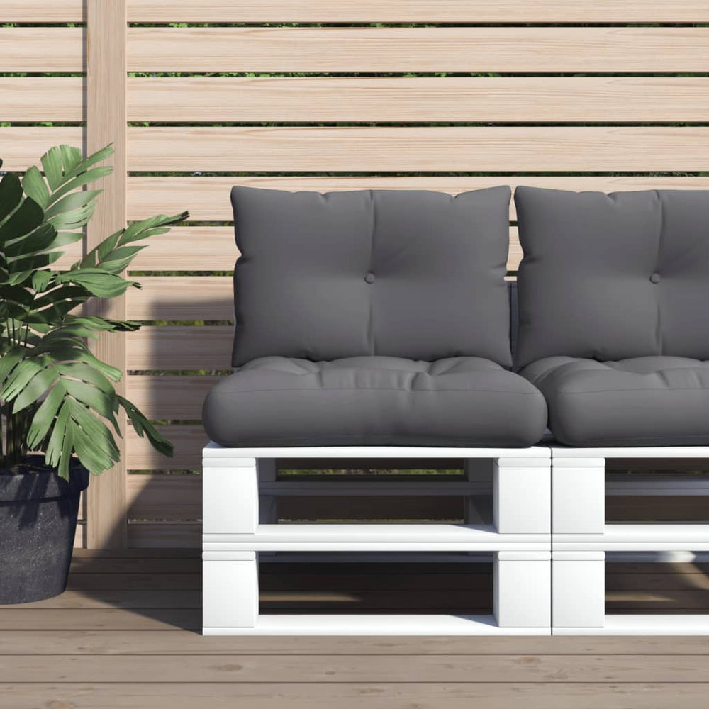 Vidaxl pallet cushions 2 pcs fabric anthracite-colored