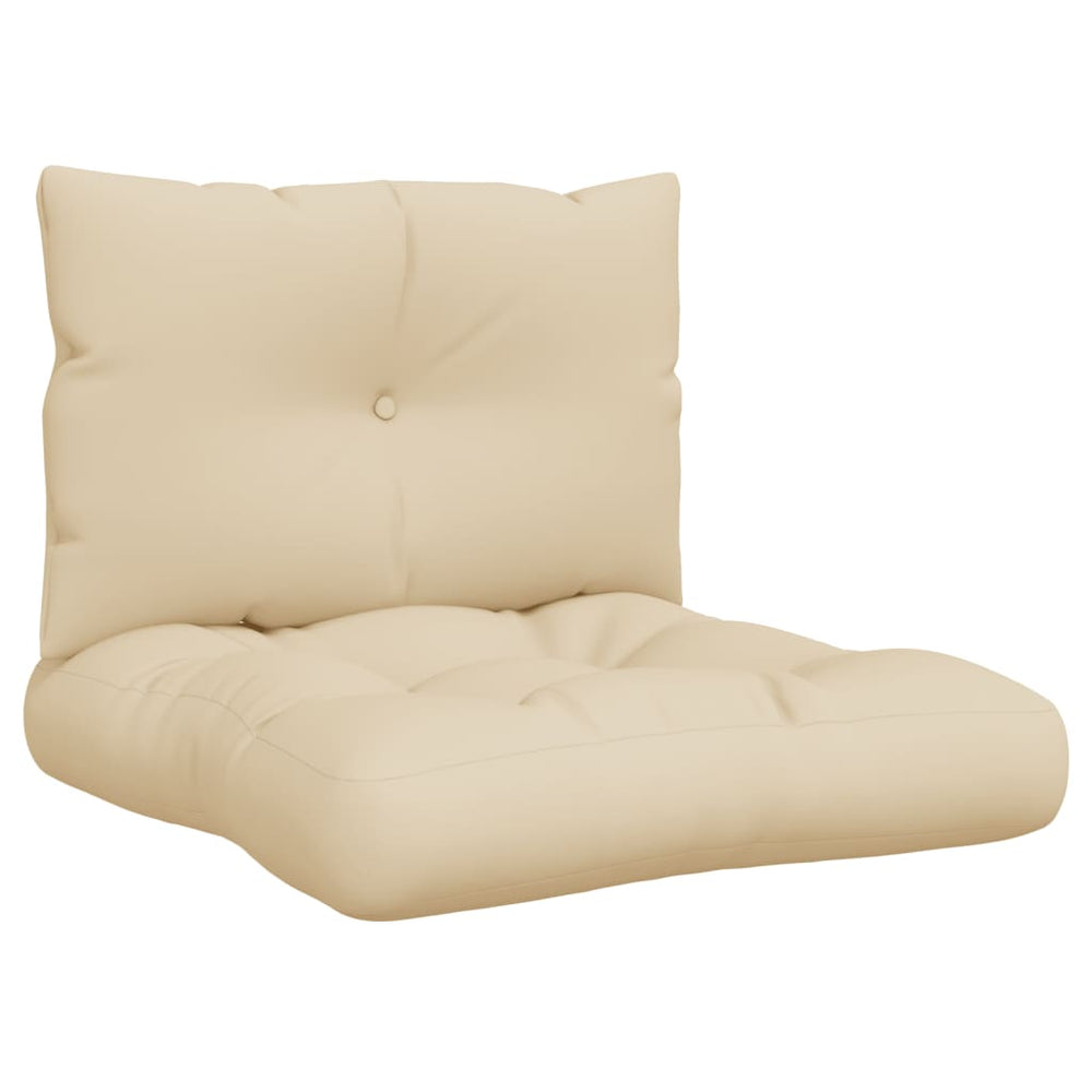 Vidaxl pallet cushions 2 pcs fabric beige