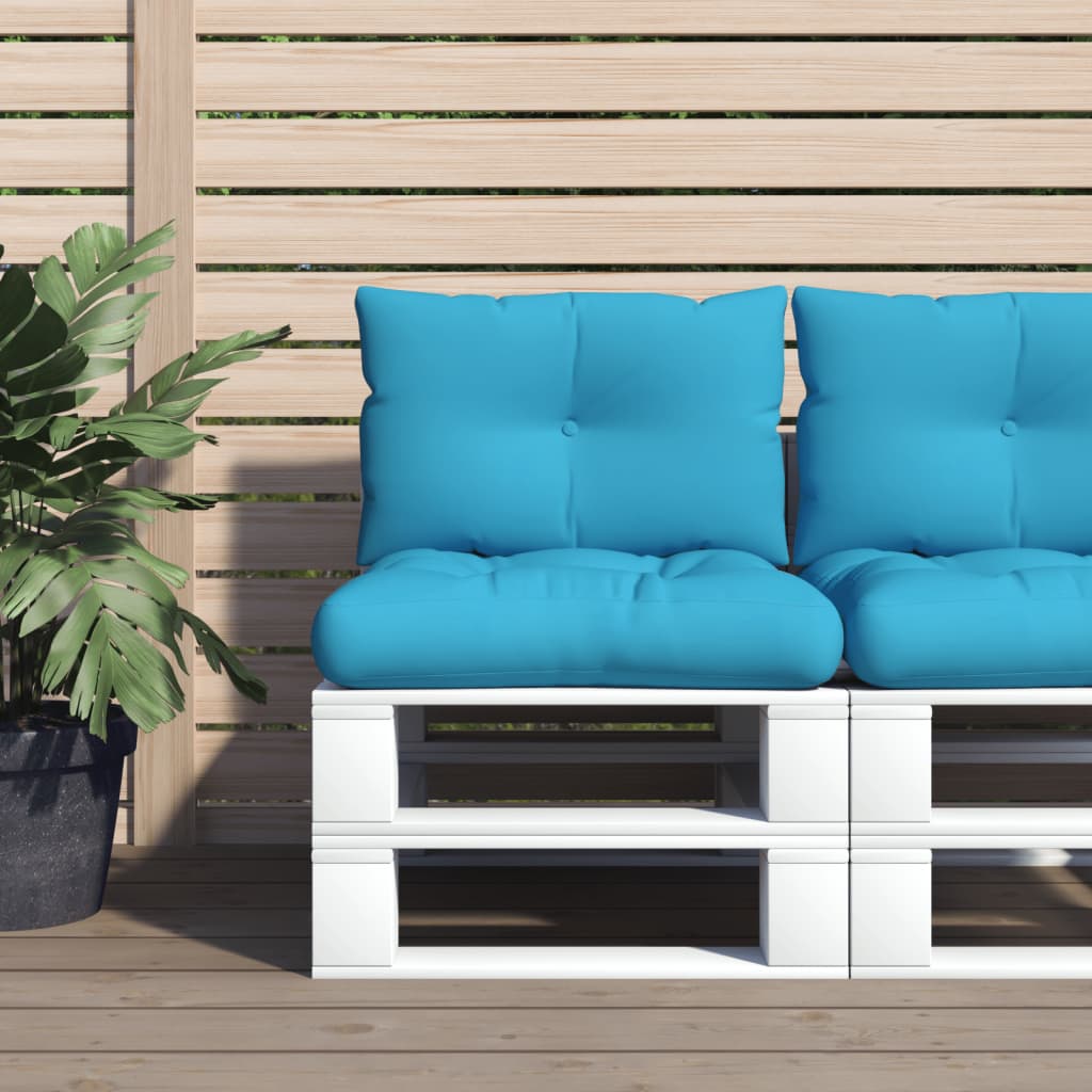 Vidaxl pallet cushions 2 pcs fabric light blue