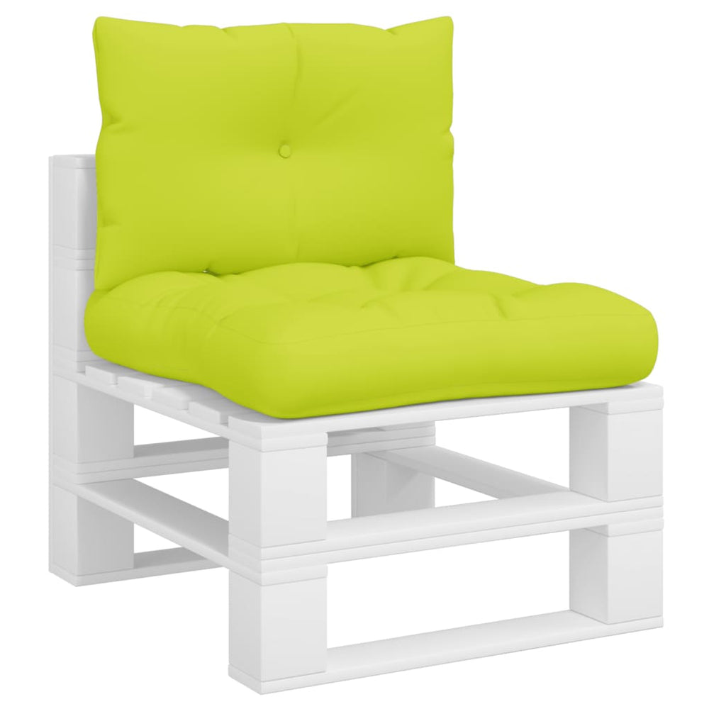 Vidaxl palete blazine 2 pcs tkanina svetlo zelena