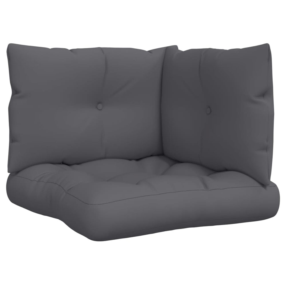 Vidaxl pallet cushions 3 pcs fabric anthracite-colored