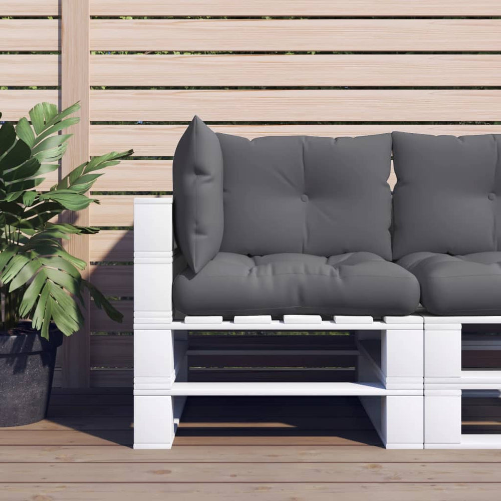 Vidaxl pallet cushions 3 pcs fabric anthracite-colored
