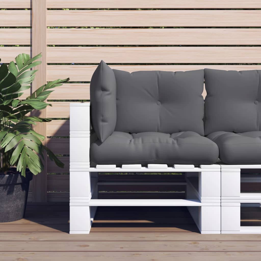 Vidaxl pallet cushions 3 pcs fabric anthracite-colored