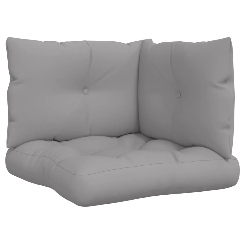 Paletne blazine vidaxl 3 pcs tkanina siva