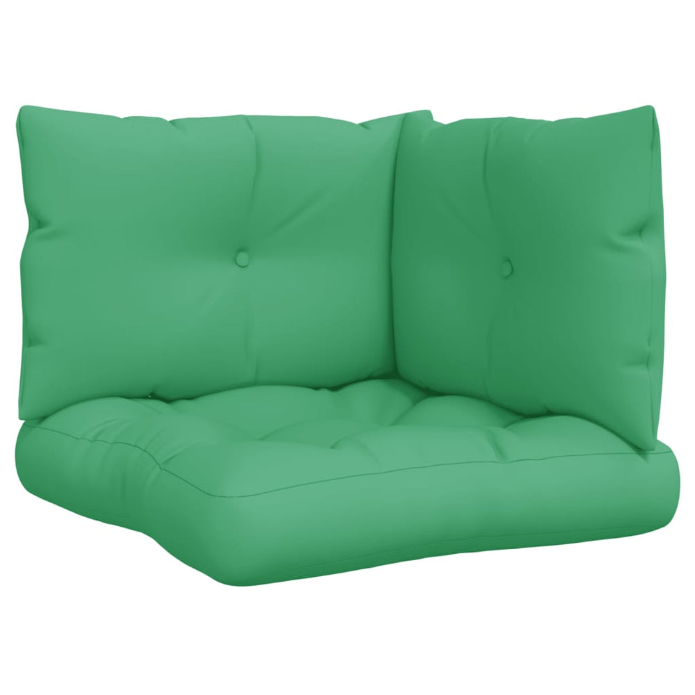 Vidaxl pallet cushions 3 pcs fabric green