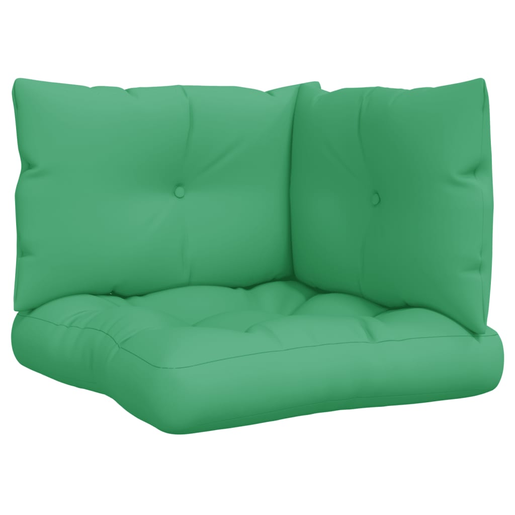 Vidaxl pallet cushions 3 pcs fabric green