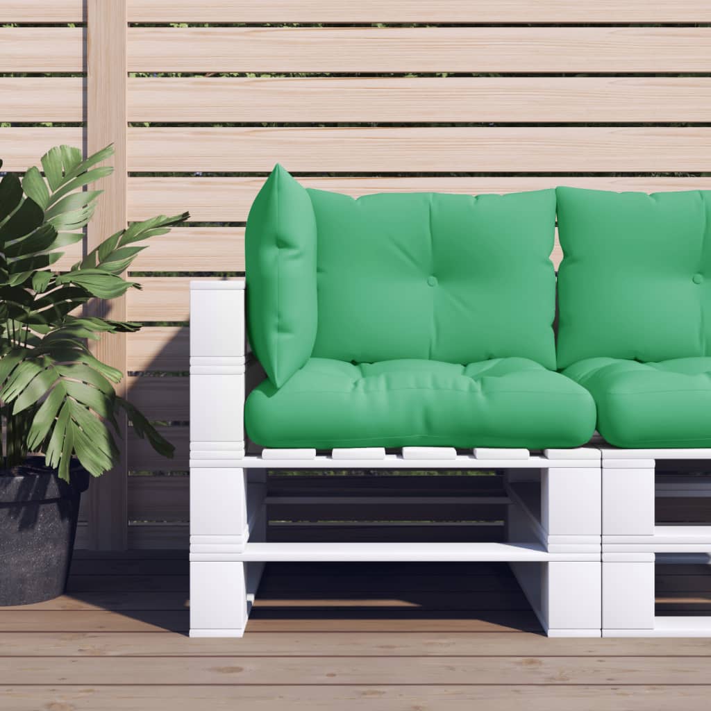Vidaxl pallet cushions 3 pcs fabric green