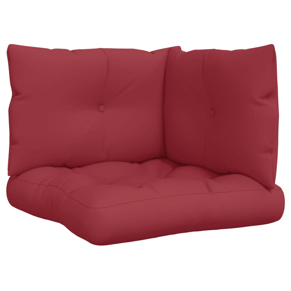 Vidaxl Palletdynor 3 PCS tygvinröd