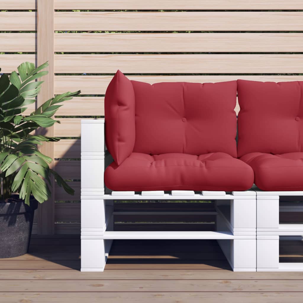 Vidaxl Palletdynor 3 PCS tygvinröd