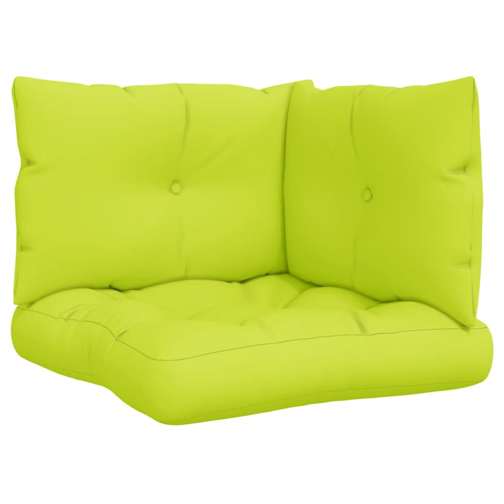 VidaXL pallet cushions 3 pcs fabric bright green