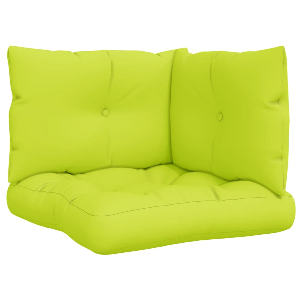 VidaXL pallet cushions 3 pcs fabric bright green