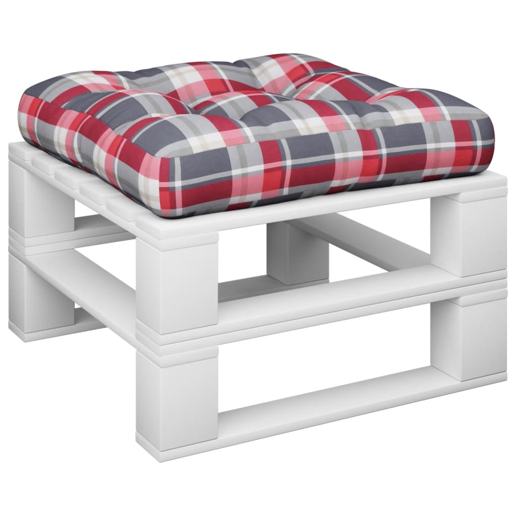 Cuscino per pallet Vidaxx 58x58x10 cm tessuto con motivo a rombi rosso