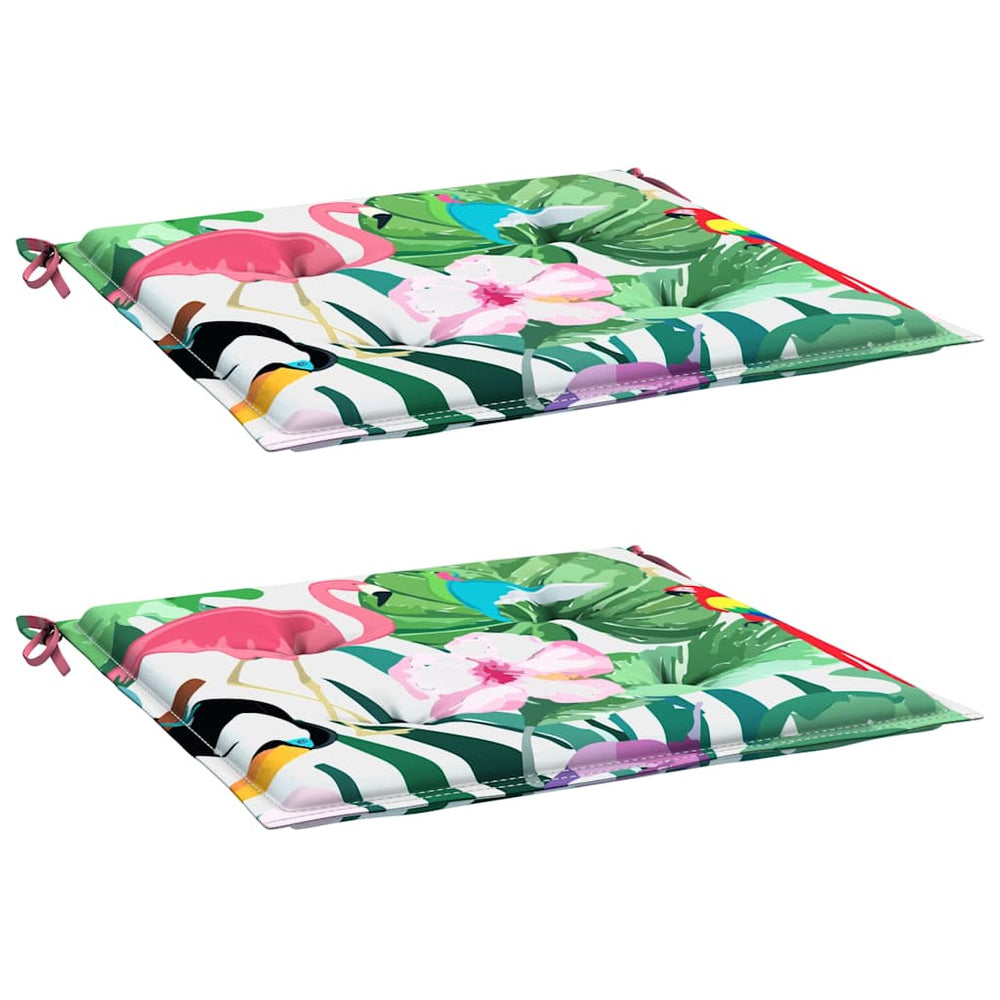 Vidaxl tuinstoelkussens 2 st 40x40x4 cm stof meerkleurig