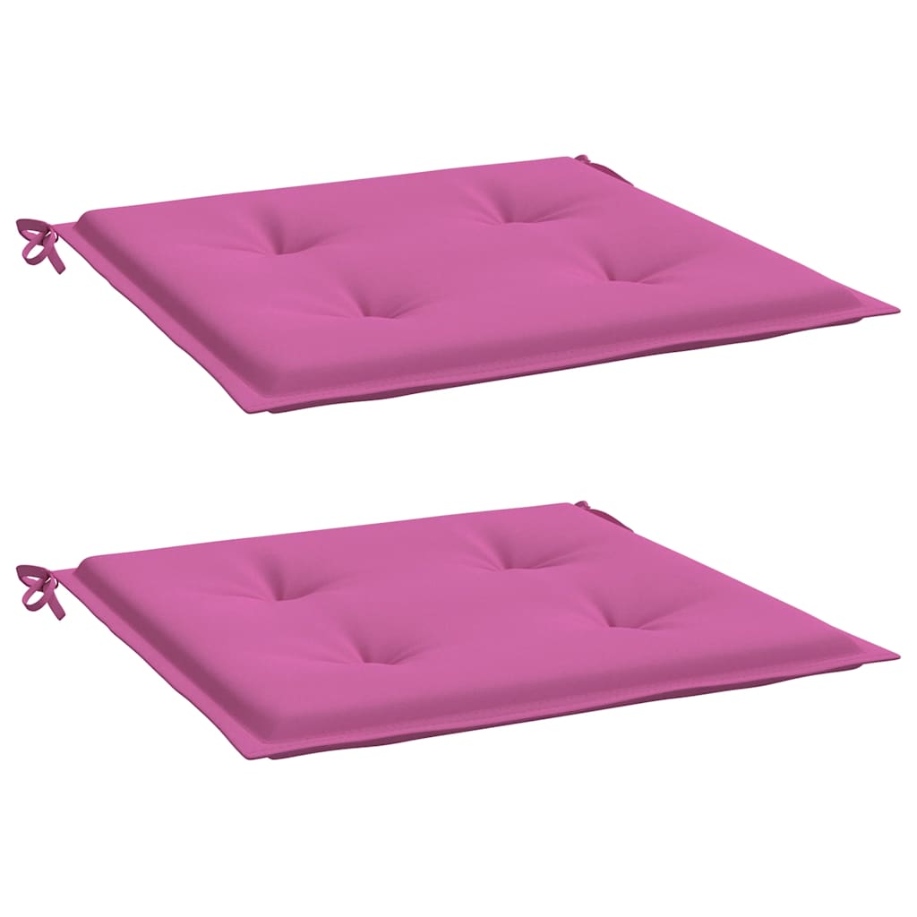 Vidaxl tuinstoelkussens 2 st 40x40x4 cm stof roze