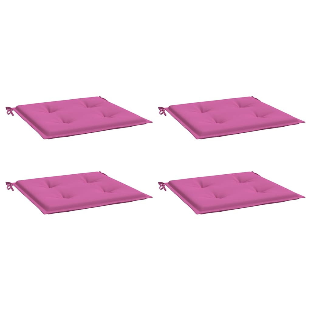 VidaXL cuscini per sedia da giardino 4 pezzi 50x50x4 cm tessuto rosa