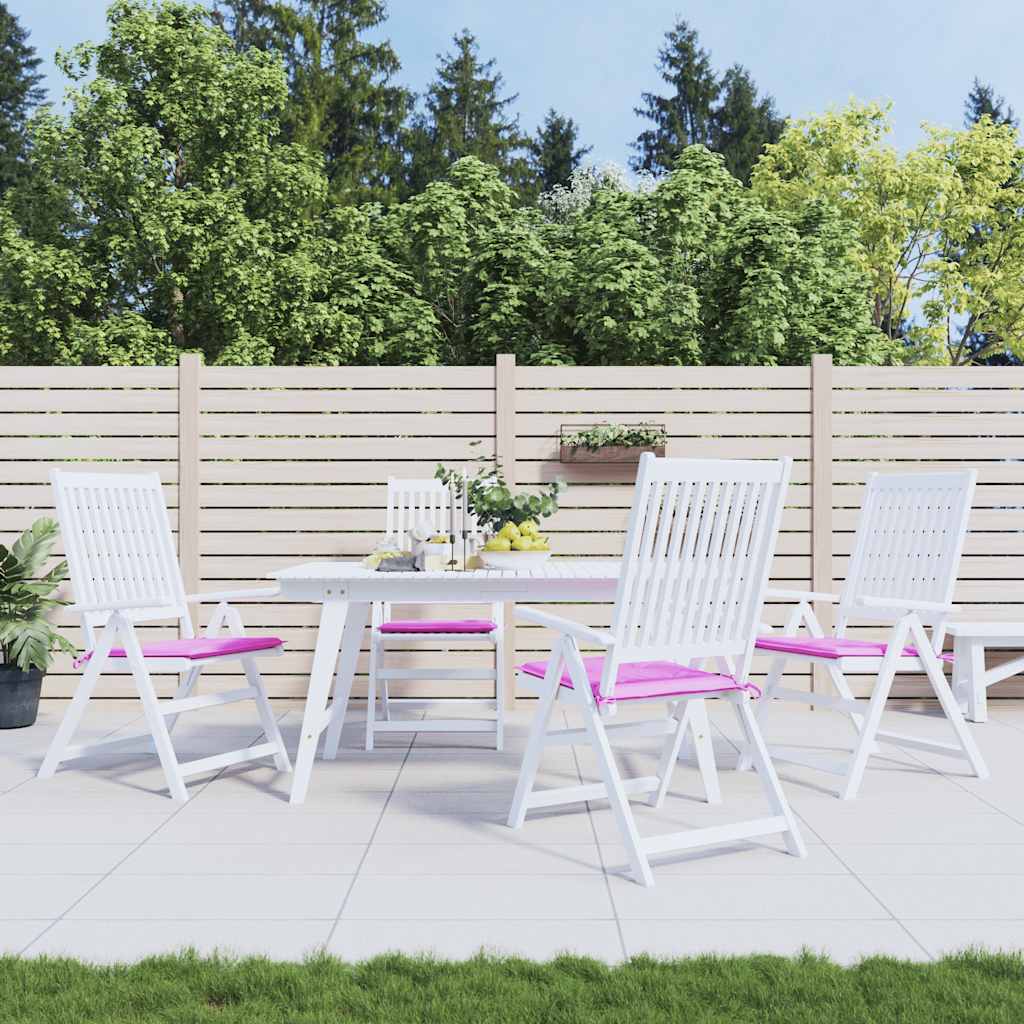 VidaXL cuscini per sedia da giardino 4 pezzi 50x50x4 cm tessuto rosa