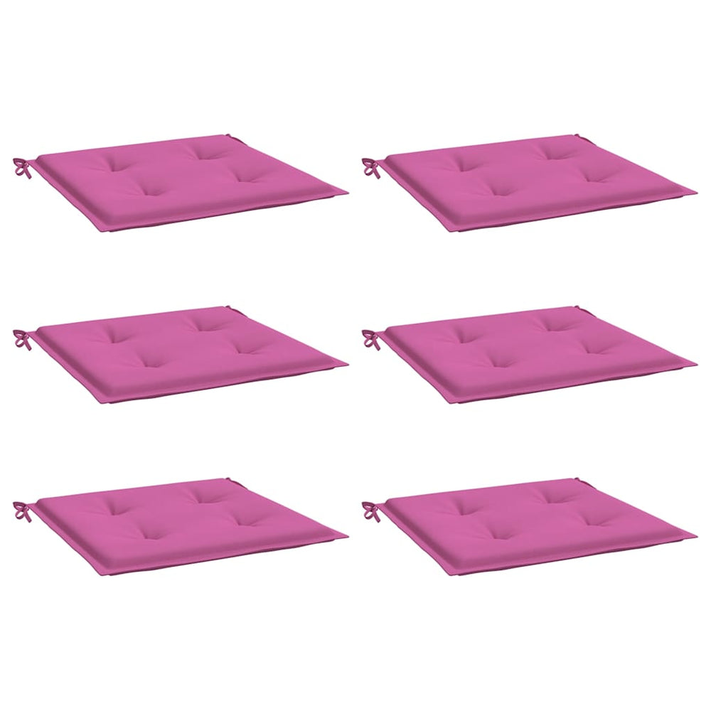 Vidaxl garden chair cushions 6 pcs 50x50x4 cm fabric pink