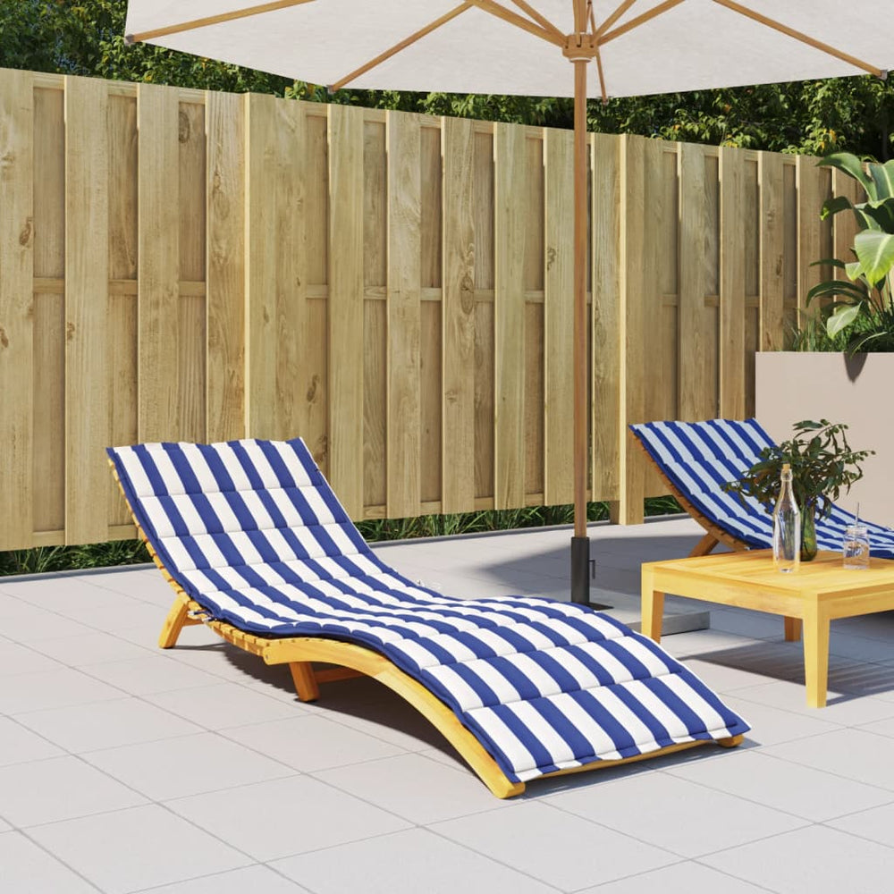 Vidaxl Lounger polštář pruhovaná oxfordská látka modrá a bílá