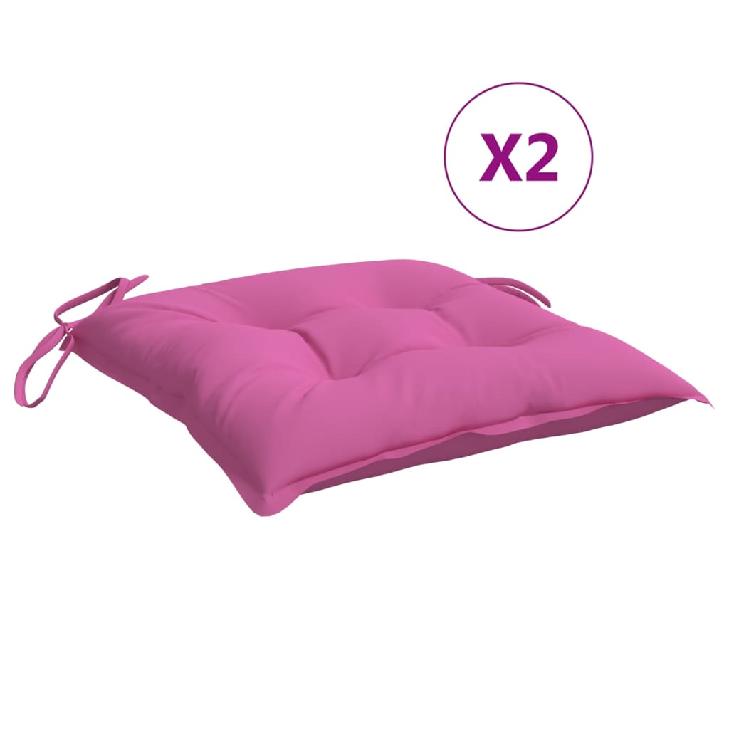 Vidaxl chair cushions 4 pcs 40x40x7 cm fabric pink