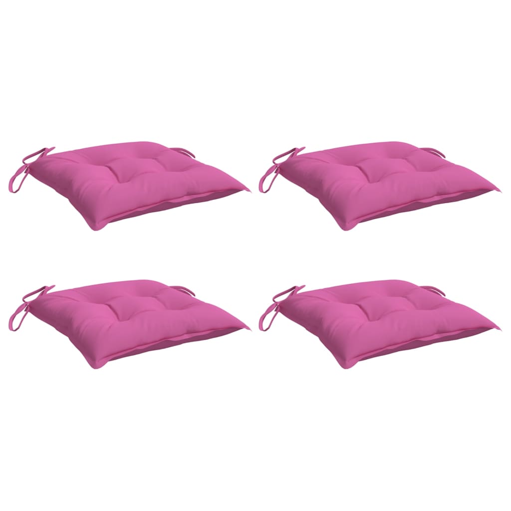 Vidaxl chair cushions 4 pcs 40x40x7 cm fabric pink