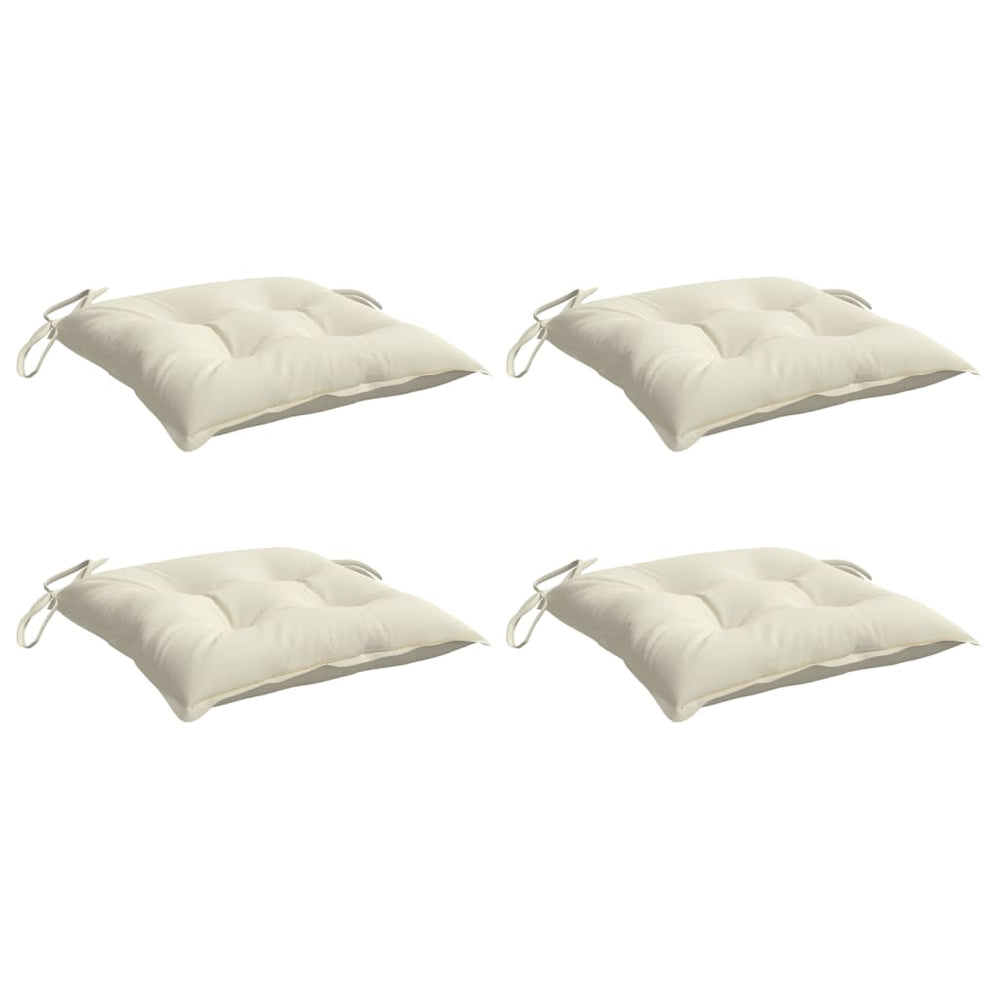 Vidaxl stoelkussens 4 st 50x50x7 cm oxford stof crèmewit