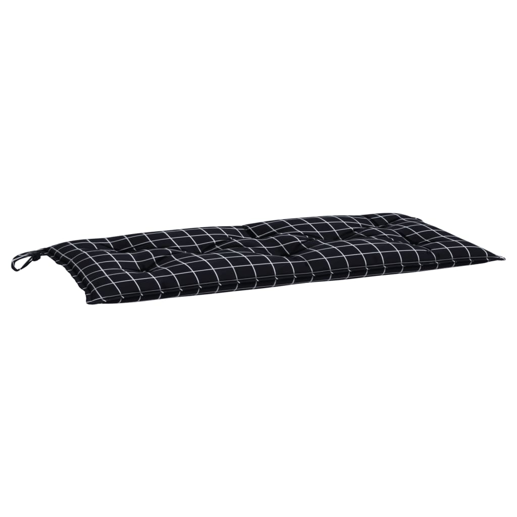 Cuscino per panca da giardino Vidaxx 180x50x7 cm in tessuto oxford con motivo a rombi nero