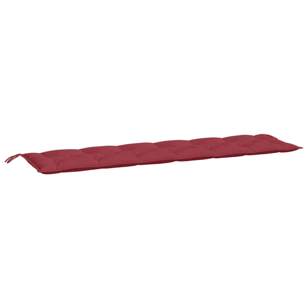 Vidaxx cojín para banco de jardín 200x50x7 cm tela oxford rojo vino