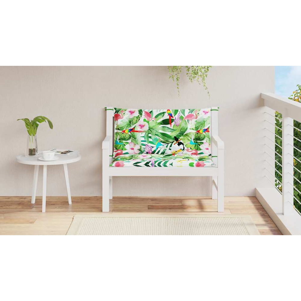Vidaxl garden bench cushions 2 pcs 100x50x7 cm fabric multicolor