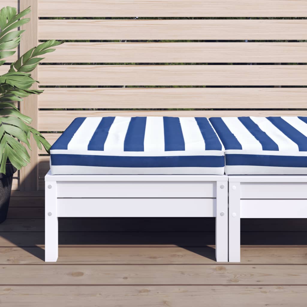 Vidaxl pallet cushion striped 60x60x8 cm oxford fabric blue and white