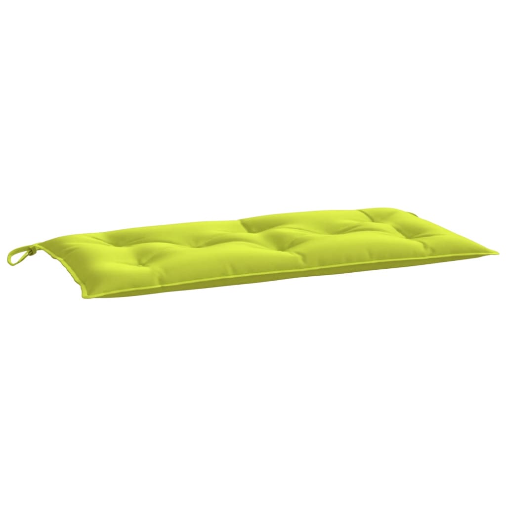 VidaXL coussin de banc de jardin 110x50x7 cm tissu oxford vert vif