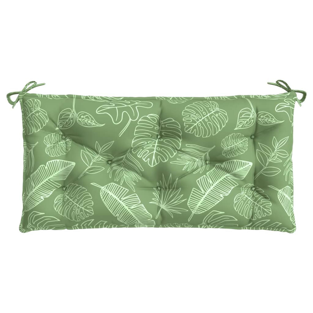 Vidaxl garden bench cushion leaf pattern 110x50x7 cm fabric