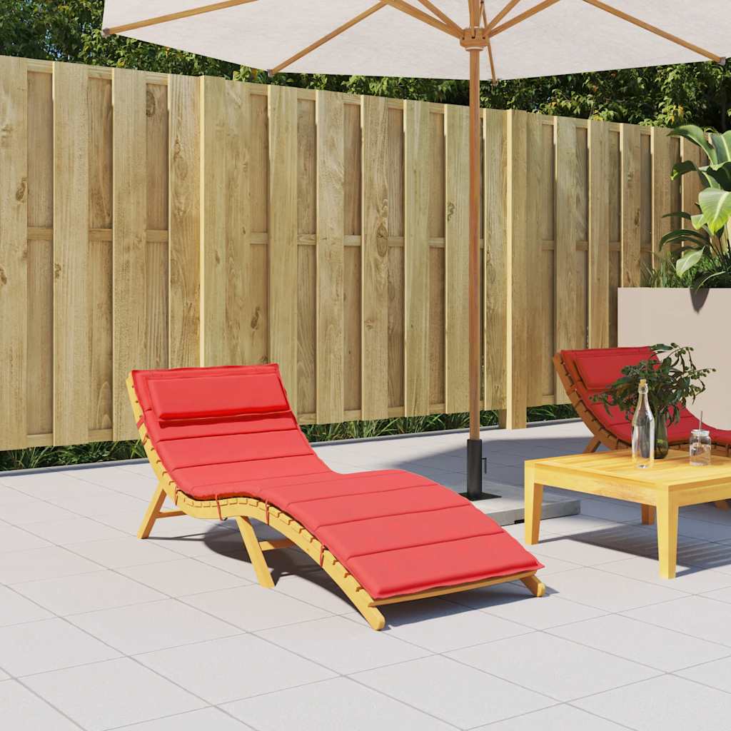 Cuscino per lettino Vidaxx 180x60x4 cm tessuto oxford rosso