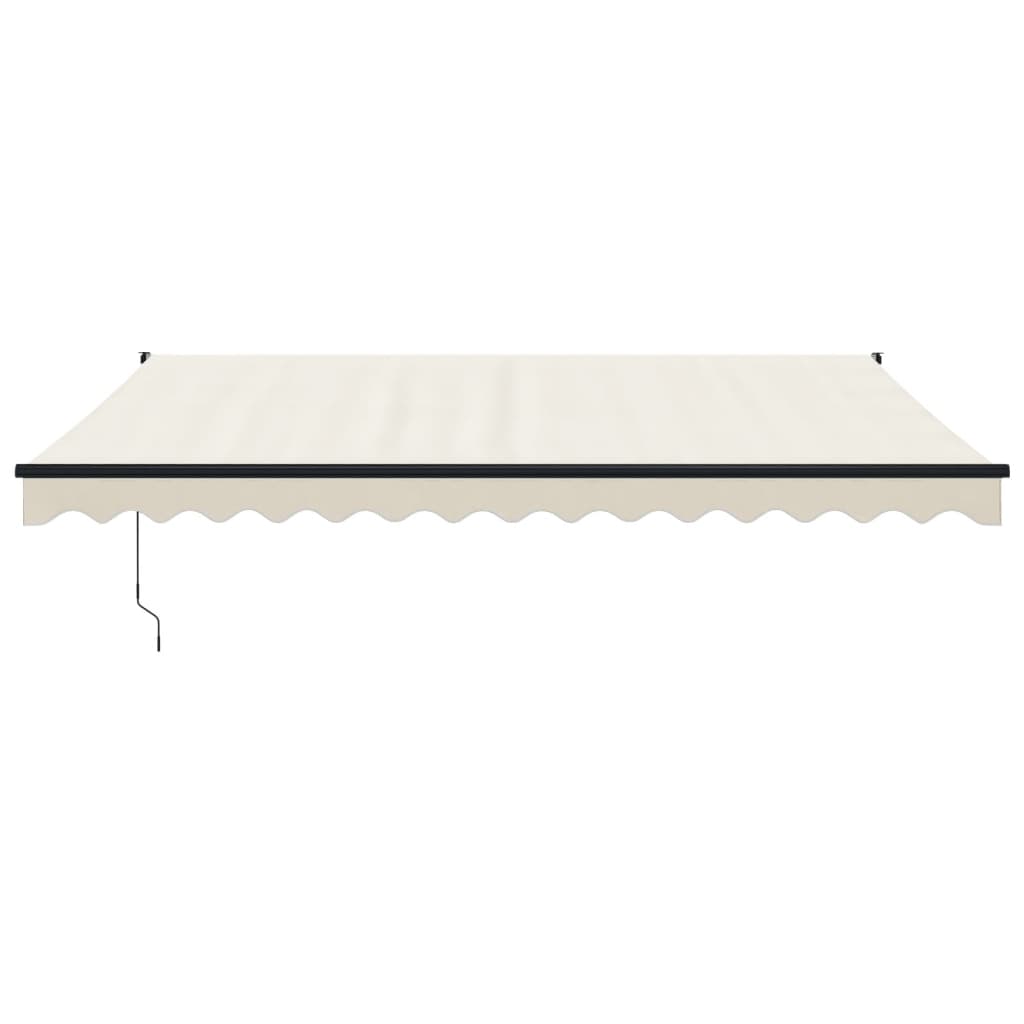 VidaXL Toldo extensible 4x3 m tela y aluminio color crema