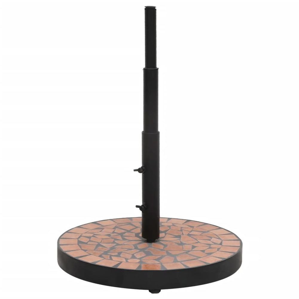 Vidaxl parasol base round 12 kg terracotta colored