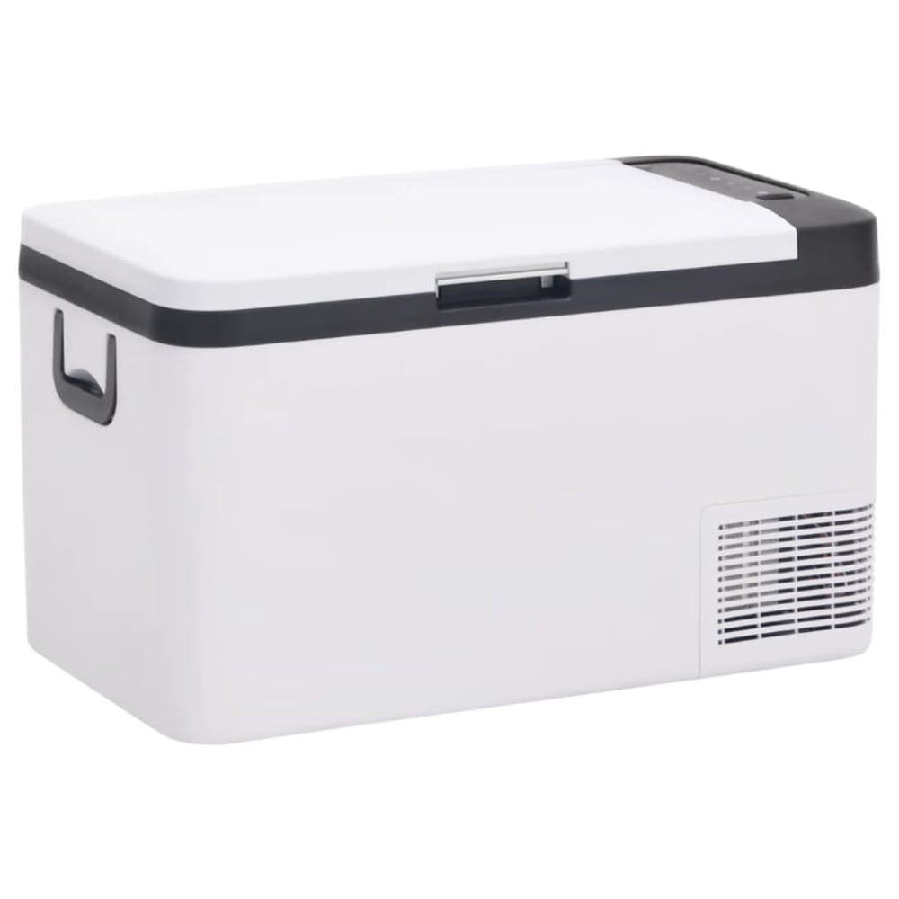 Vidaxl cooler box with handle 18 l pp pe black and white