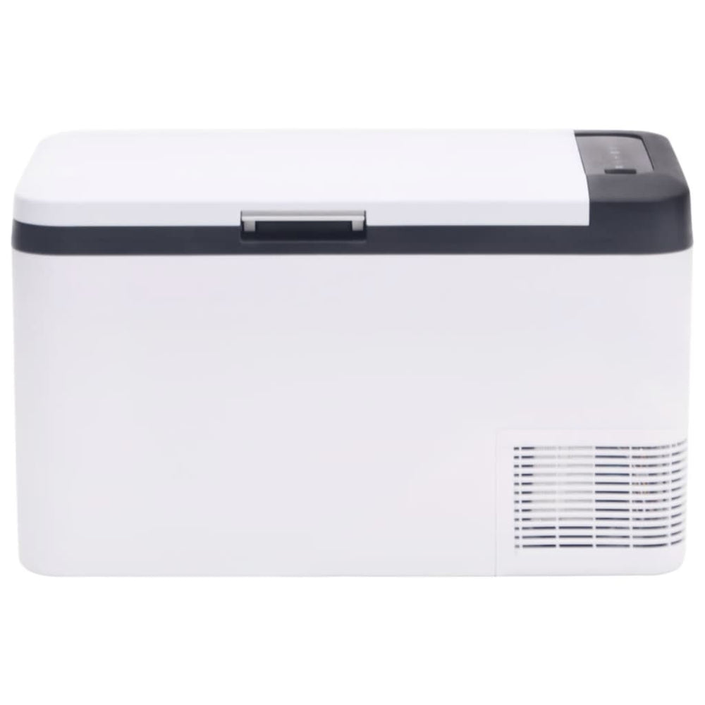 Vidaxl cooler box with handle 18 l pp pe black and white