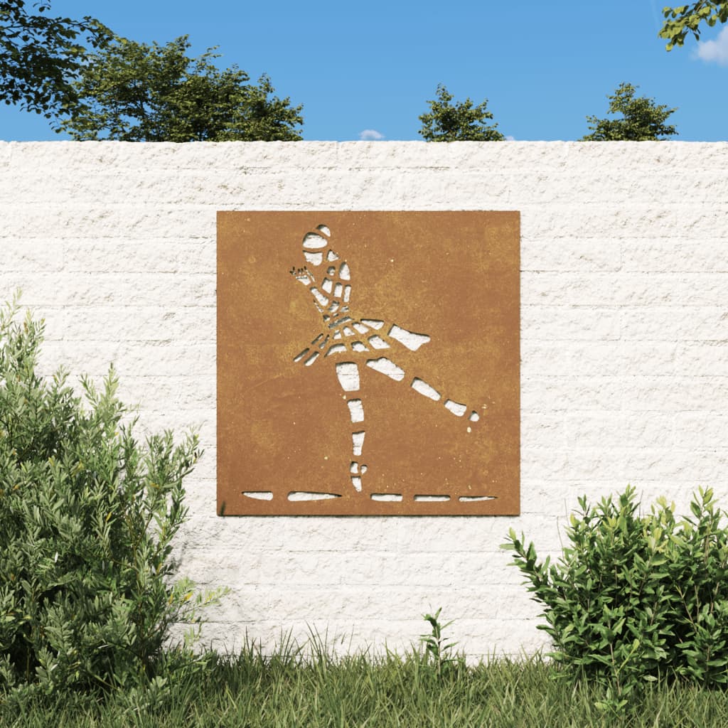 Vidaxl Wall decoration garden ballet dancer design 55x55 cm corten steel