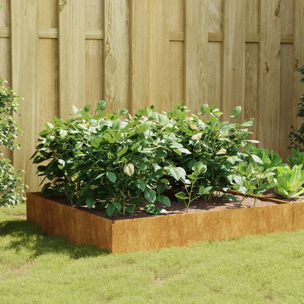 Vidaxl Raised Planter 100x100x33.5 cm Corten Steel