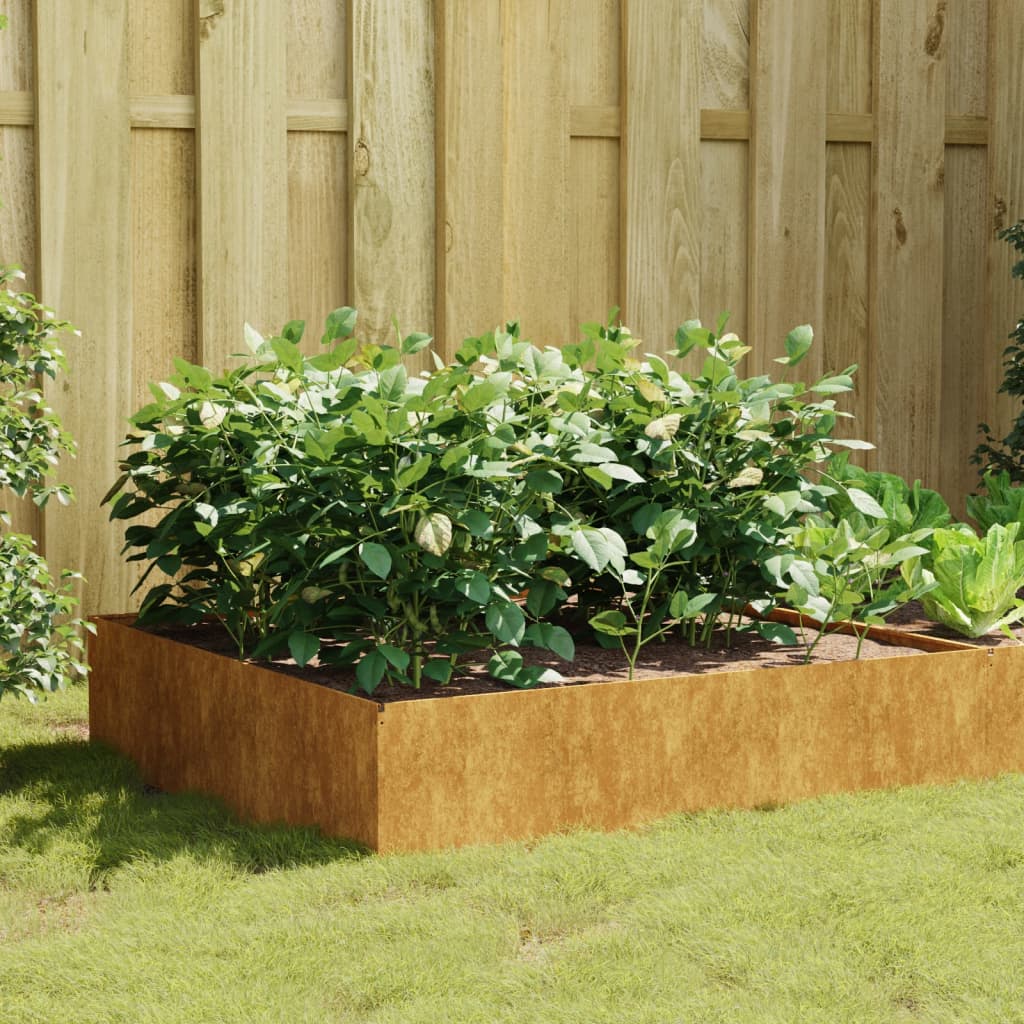 Vidaxl Raised Planter 100x100x41 cm Corten Steel