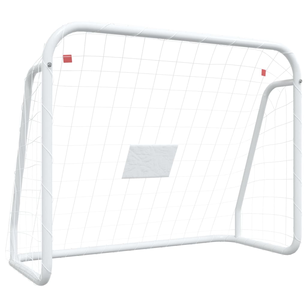 Vidaxx Fußballtor mit Netz 125x96x60 cm Stahl und Polyester weiß