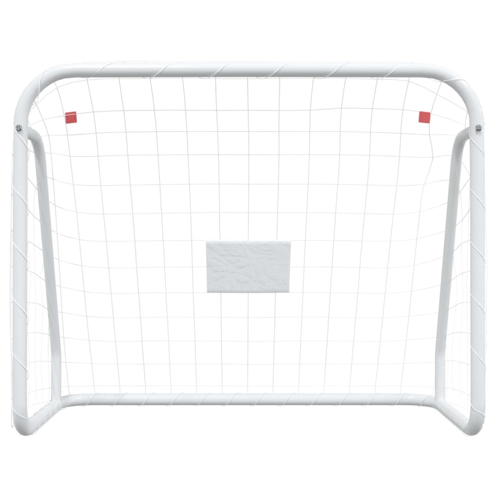 Vidaxx Fußballtor mit Netz 125x96x60 cm Stahl und Polyester weiß