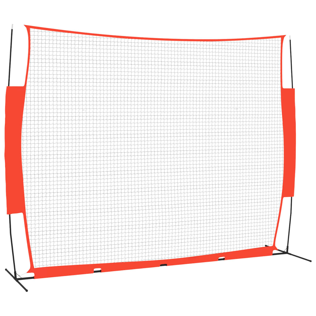 Vidaxl baseball net portable 369x107x271 cm en acier polyester rouge noir
