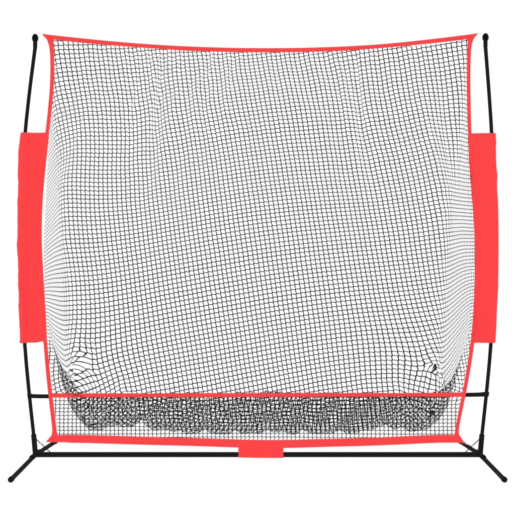 Vidaxl Baseball Net Portable 215x107x216 CM Polyester noir et rouge