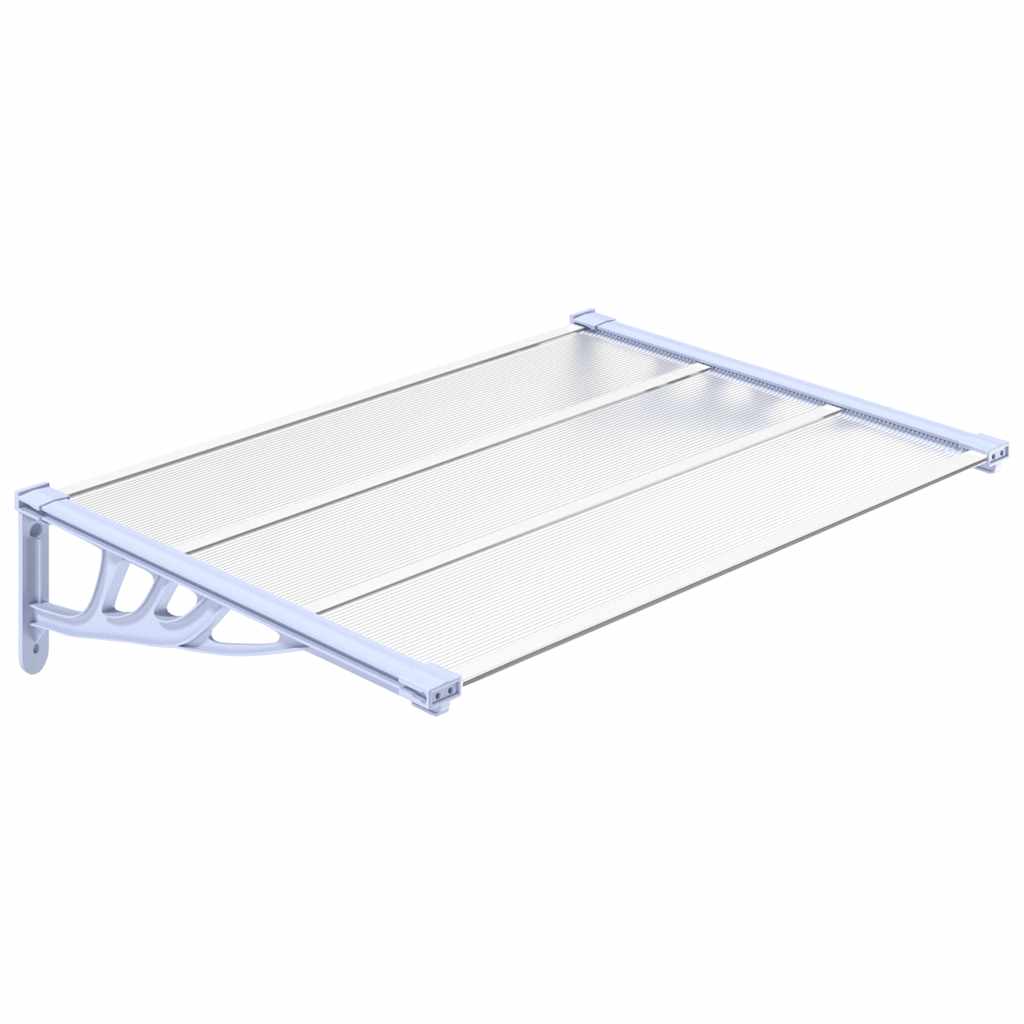 Vidaxx Türvordach 122x90 cm Polycarbonat grau und transparent