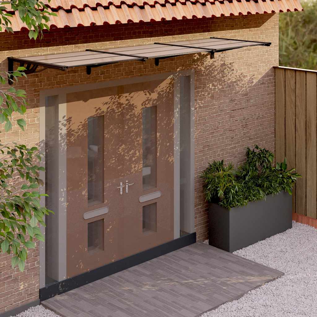 Vidaxx Door Canopy 358,5x90 cm polykarbonat svart
