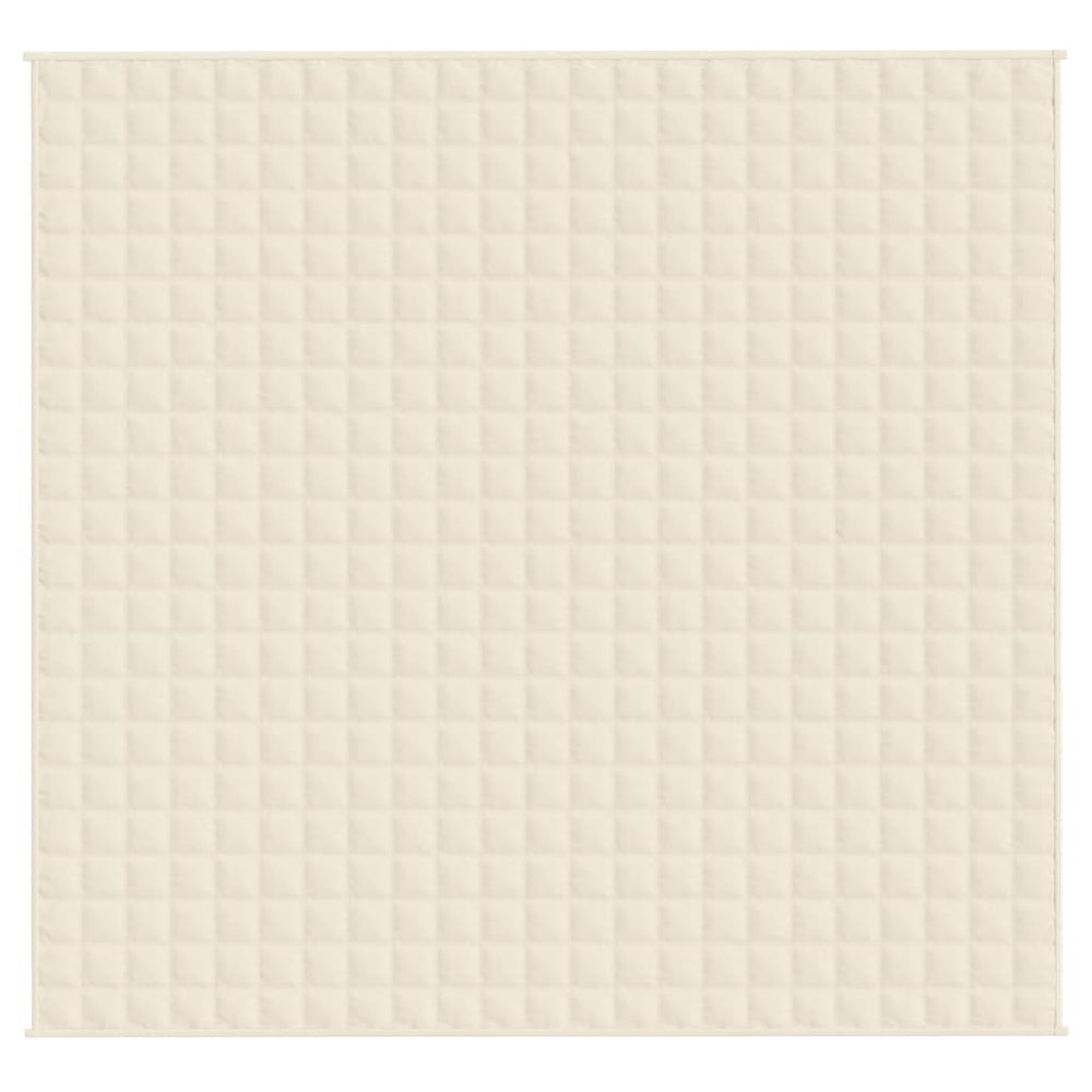 Vidaxl weighted blanket 220x240 cm 15 kg fabric light cream
