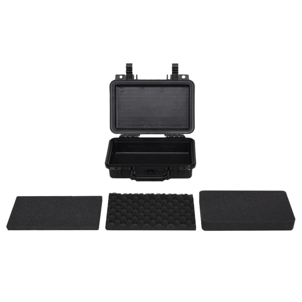 Vidaxl portable flight case 30x22x10 cm pp black
