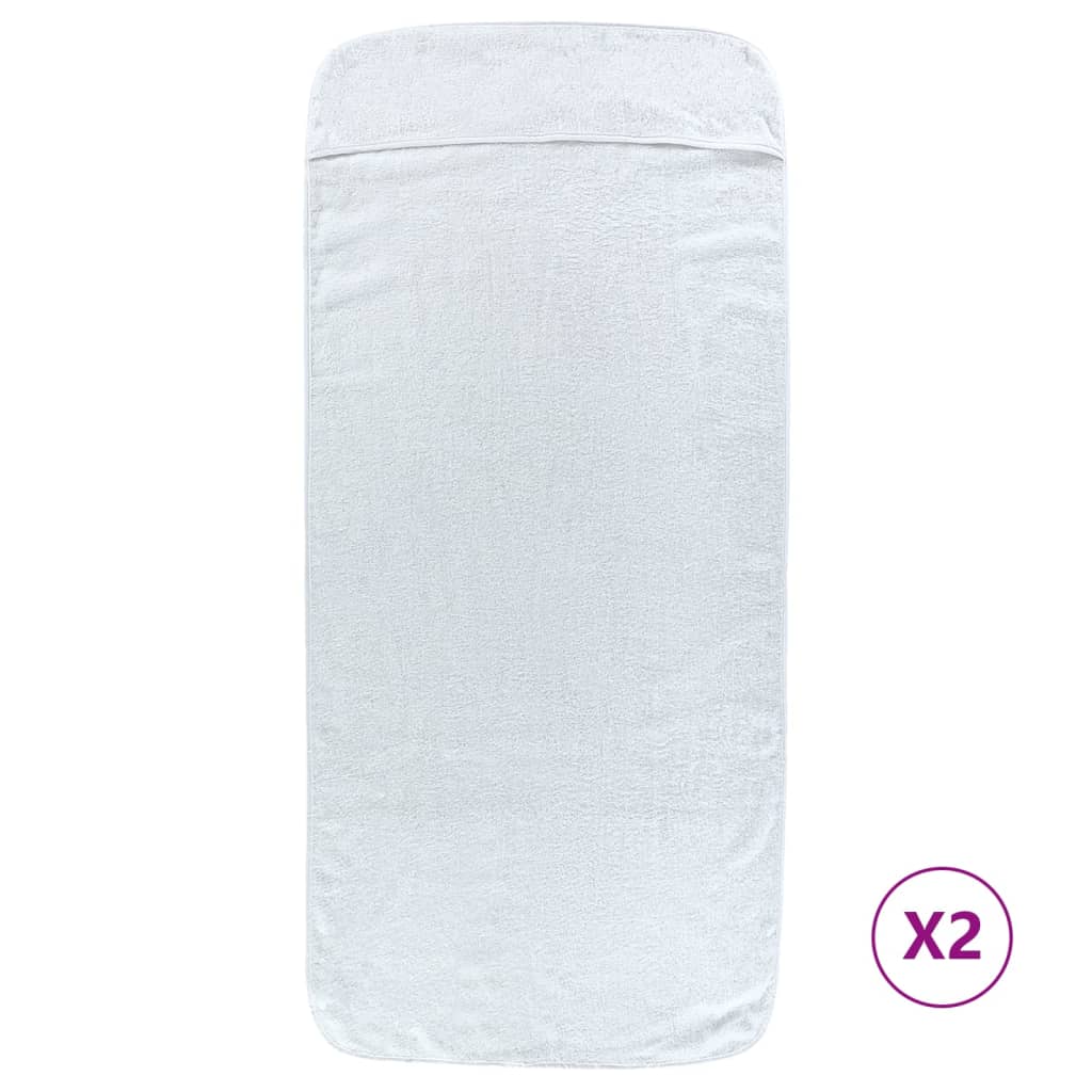 Vidaxl beach towels 2 pcs 400 g m² 60x135 cm fabric white
