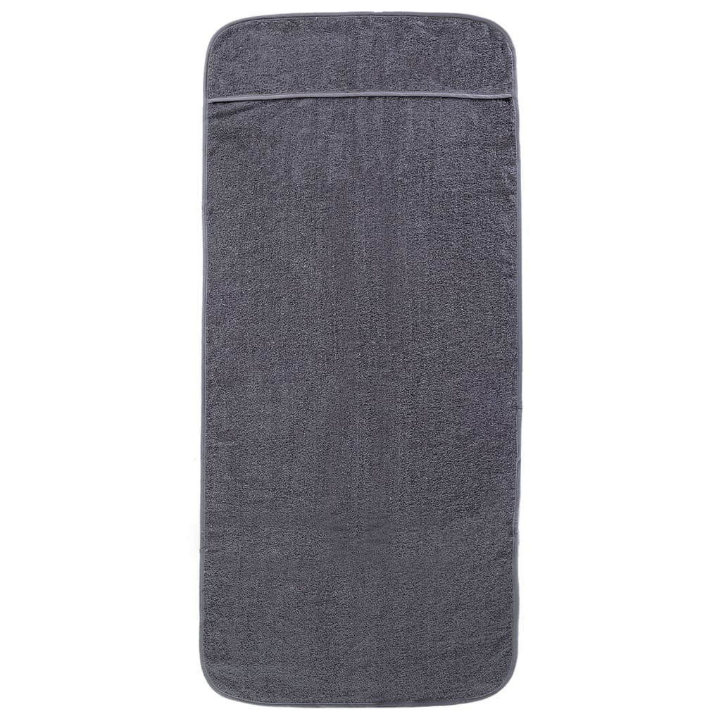Vidaxl beach towels 2 pcs 400 g m² 60x135 cm fabric anthracite-colored